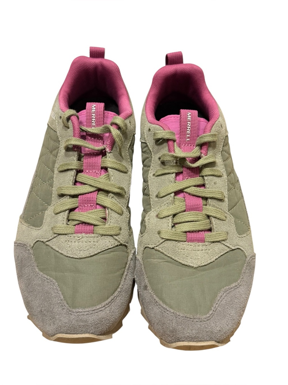 Merrell Alpine Hiking Sneakers in Olive Fuchsia Trail Shoes Size 8 - Picture 2 of 10